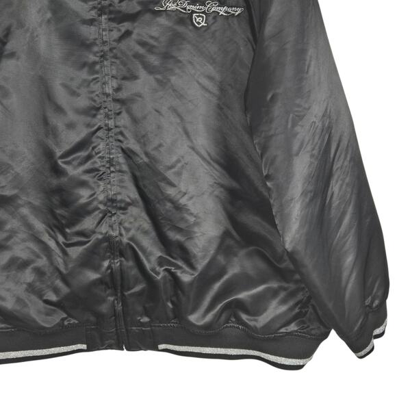 Rocawear Jacket Mens 6XL Black Satin Quilted Bomber Embroidered Big & Tall - Picture 6 of 15